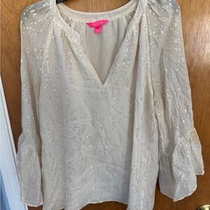 Elegant Lilly Pulitzer Cream Women's Top